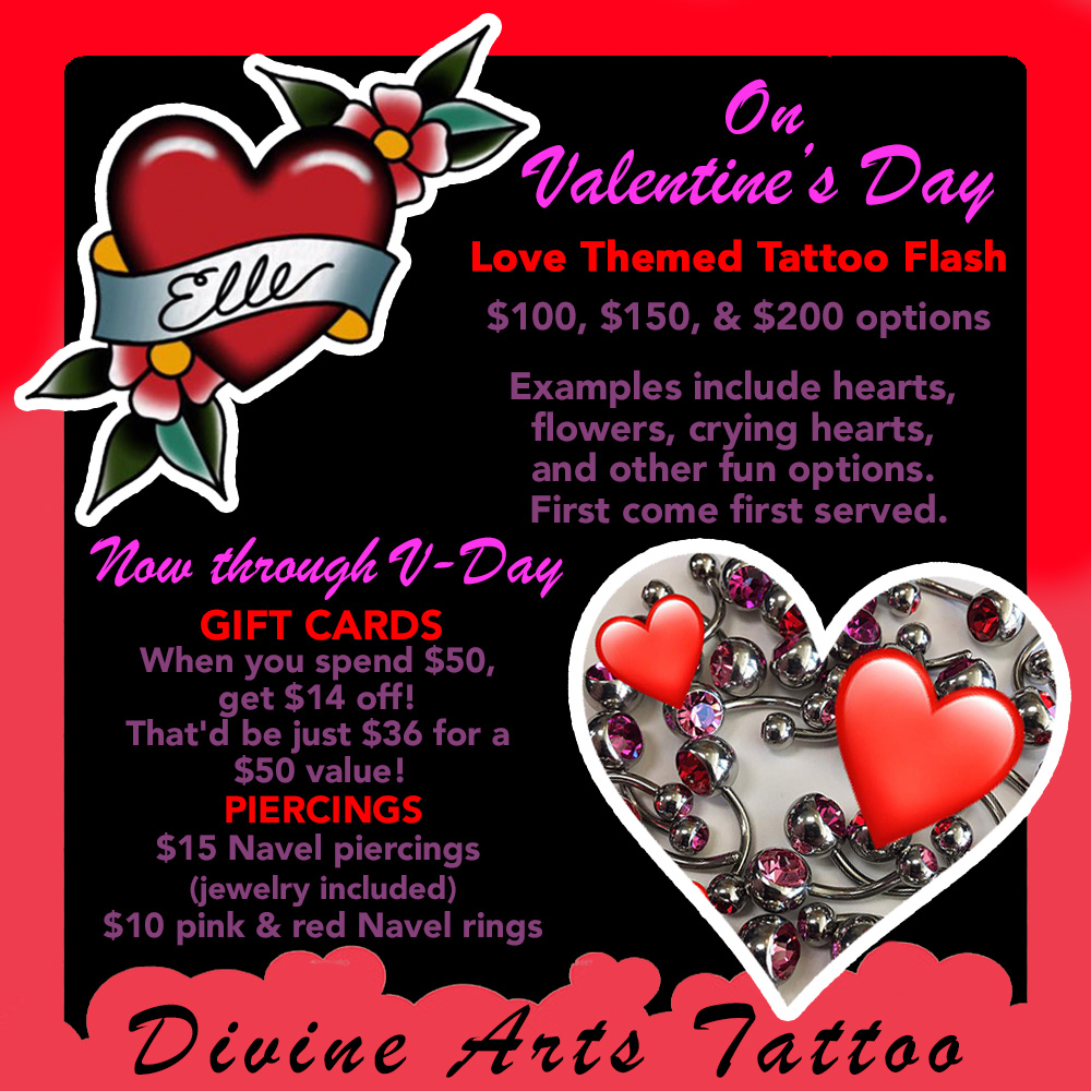 Join us for our Valentines Day Flash Tattoo event Feb 12 13 Saturday and  Sunday 102pm  25 N Front St Yakima WA  You will  Instagram